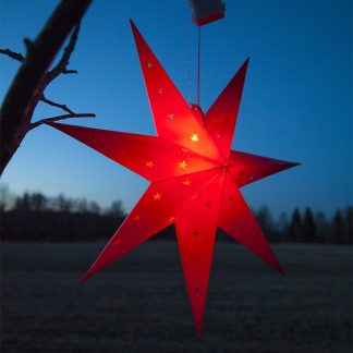 Batteridriven julstjärna för utomhusbruk, Röd