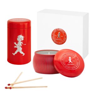 Solstickan - Presentförpackning Doftljus+Tändsticksrör Röd