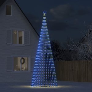 vidaXL Julgranskon 1544 LEDs blå 500 cm