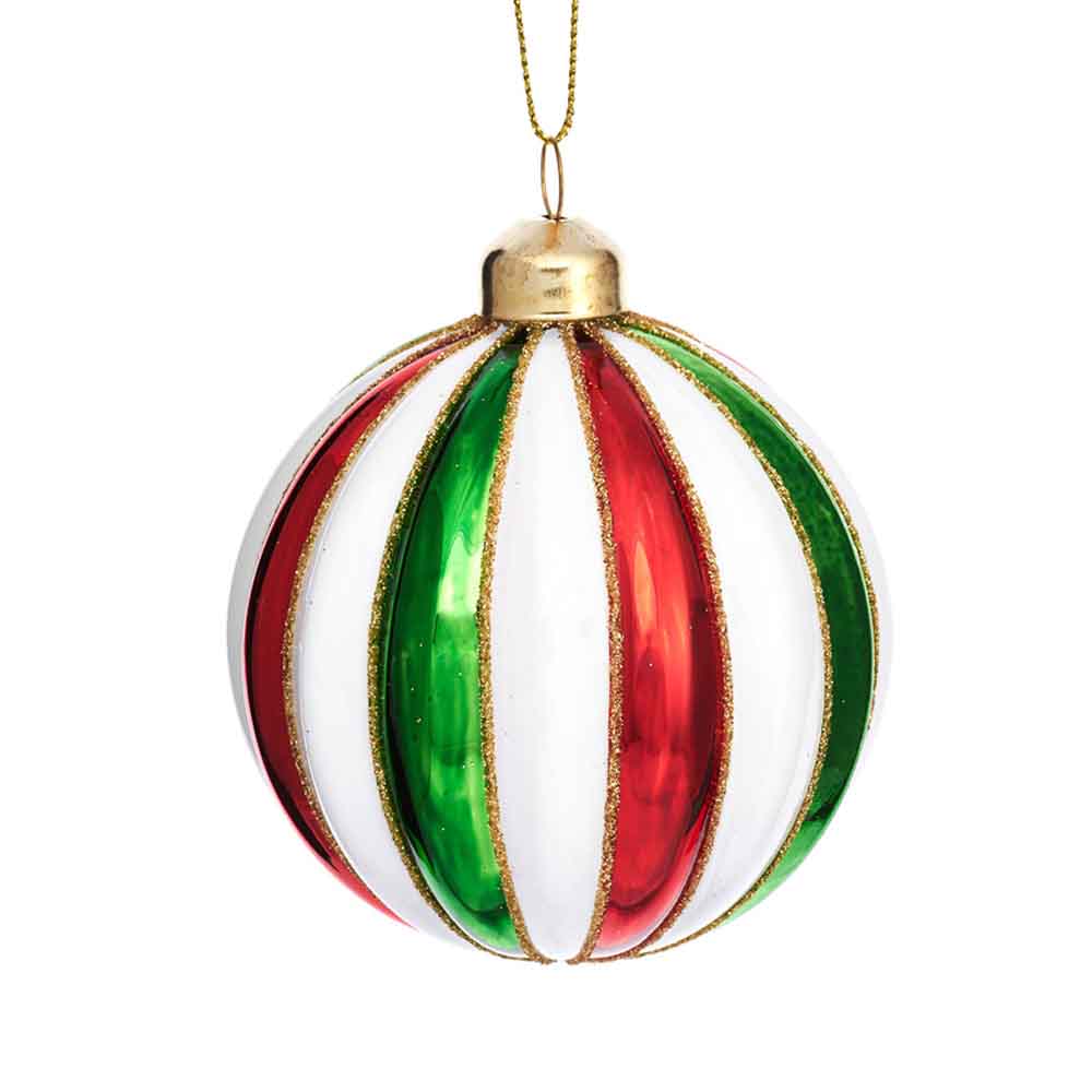 Julgranskulor Rainbow Striped 6 pack Julgranskulor Rainbow Striped 6 pack