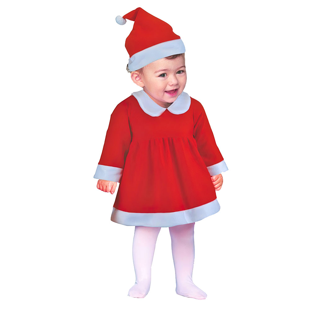 Santa Girl Röd Tomteklänning Barn Santa Girl Röd Tomteklänning Barn