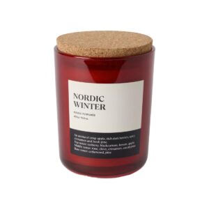 Doftljus med kork lock 450gr röd