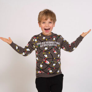 Årets jultröja till barn 2025: Pingvingernas Jultröja LED