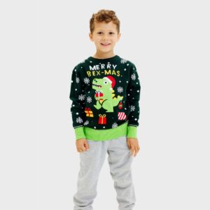 Årets jultröja till barn 2025: Söt dino Jultröja .