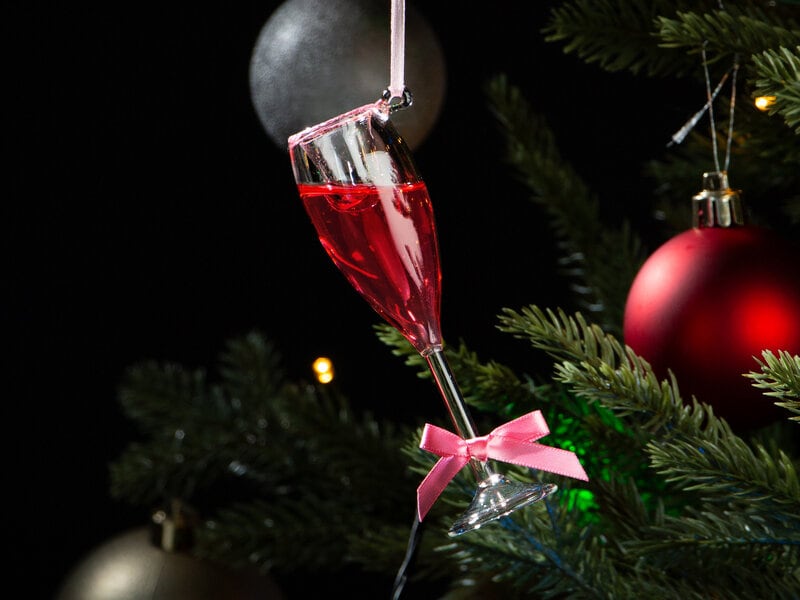 Julgranspynt Rosa Champagneglas Julgranspynt Rosa Champagneglas