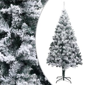 vidaXL Plastgran med snö grön 180 cm PVC